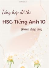 Tổng hợp đề thi HSG tiếng Anh 10 (Kèm đáp án)